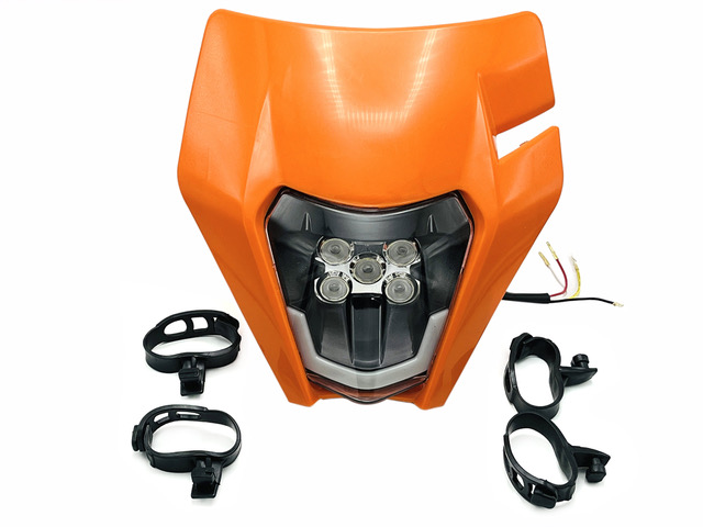 Optique de phare adaptable type KTM à led orange